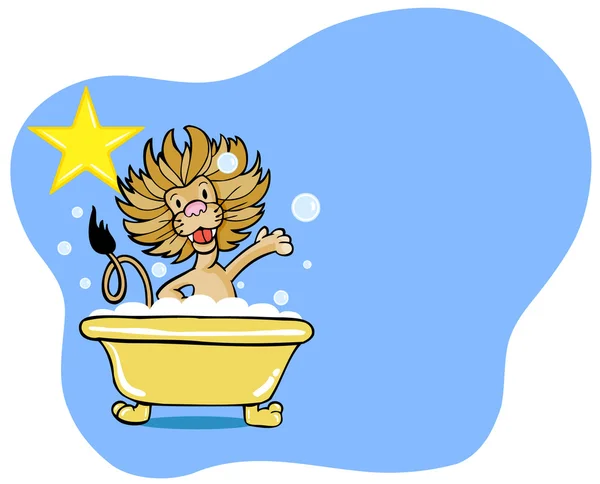 Лев ванна зірка — стоковий вектор