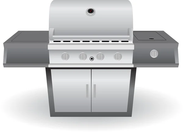 Barbecue in acciaio inox (BBQ) Grill — Vettoriale Stock