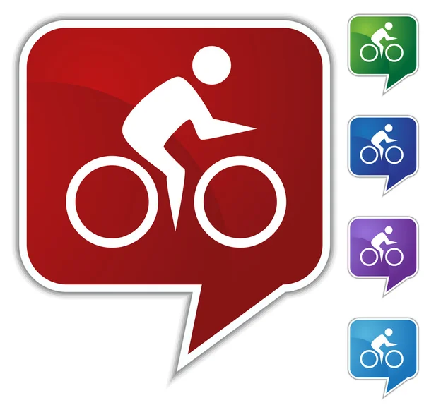 Ομιλία φούσκα σύνολο - ποδήλατο — Διανυσματικό Αρχείο