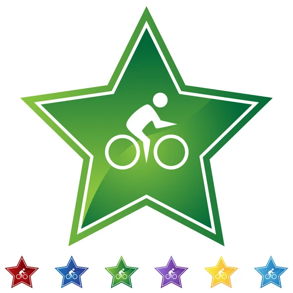 Juego de estrellas - Bicicleta — Vector de stock