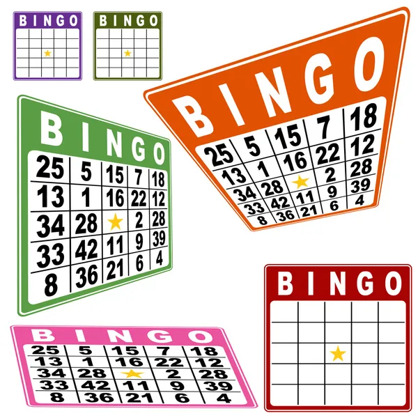 Bingo karty sada — Stockový vektor