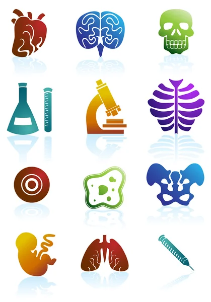 Conjunto de ícones de biologia — Vetor de Stock