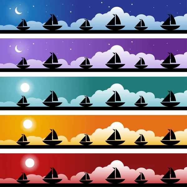 Set de iconos del barco — Vector de stock
