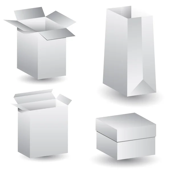 3D Boxes — Stock Vector
