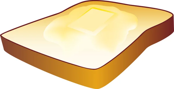 뜨거운 버터를 바른 토스트 — 스톡 벡터