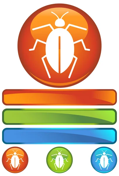 Conjunto de ícones de bugs — Vetor de Stock