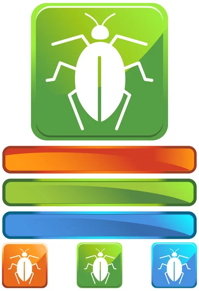 Bug Icon Set — Stock Vector