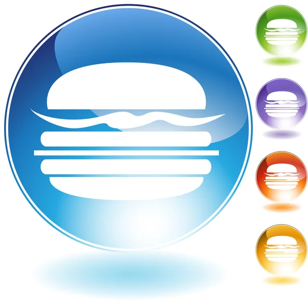 Ikona hamburger krystal — Stockový vektor
