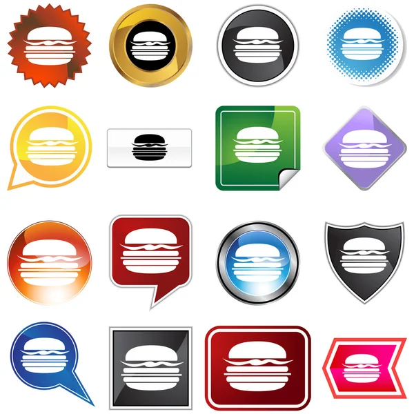 stock vector Burger Icon Set