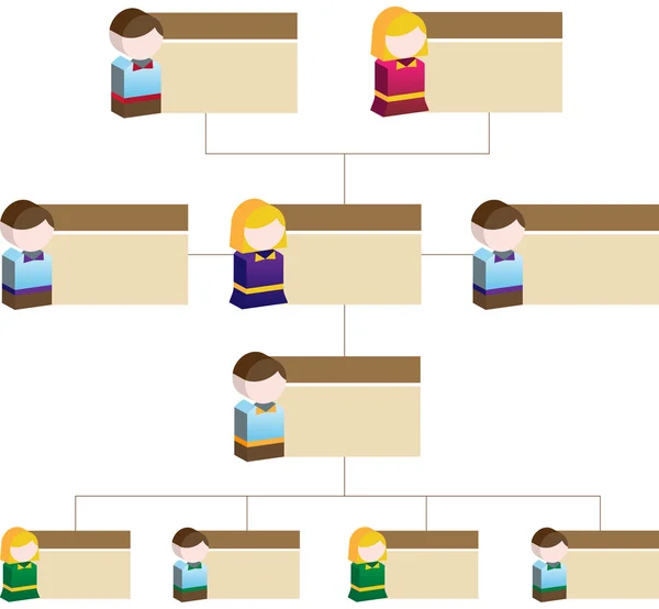多样性组织结构图-儿童 — 图库矢量图片