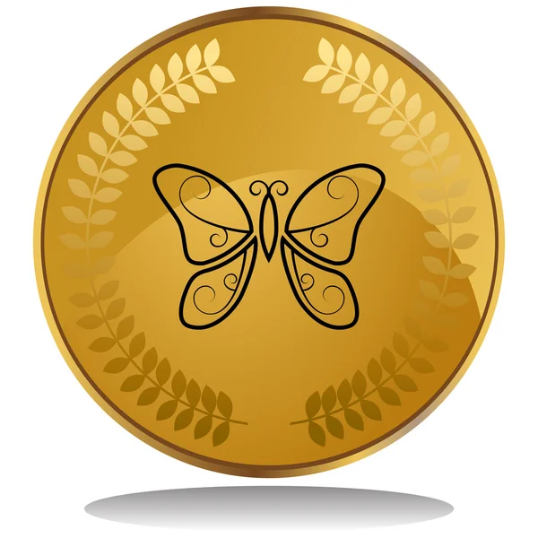 Ikona motýla — Stockový vektor