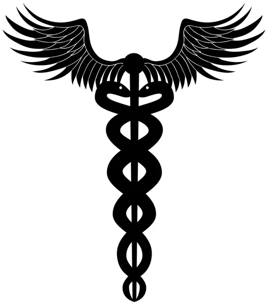 Símbolo médico Caduceus — Archivo Imágenes Vectoriales