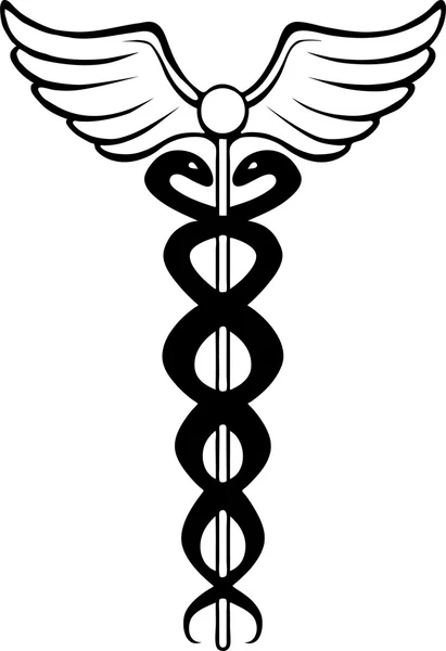 Símbolo médico Caduceus — Archivo Imágenes Vectoriales