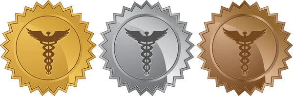 Caduceus lékařské symbol — Stockový vektor