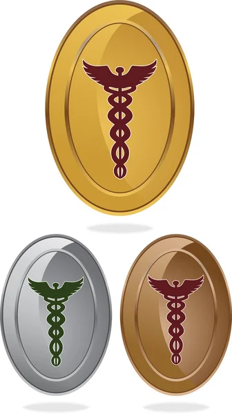 Медицинский символ Кадуцея — стоковый вектор