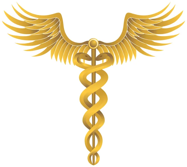 Caduceus symbole médical — Image vectorielle