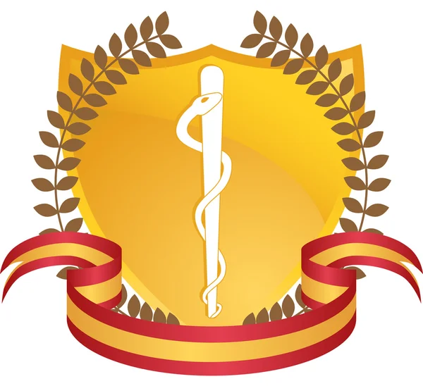 Медицинский символ Кадуцея — стоковый вектор
