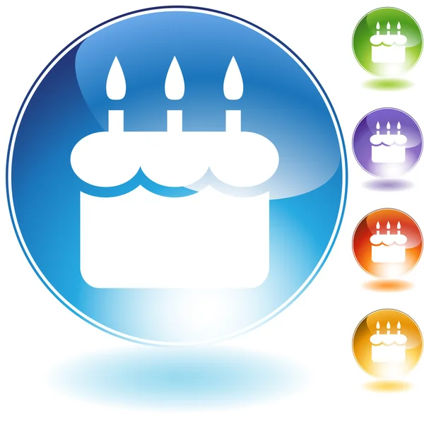 Urodzinowy tort kryształu — Wektor stockowy
