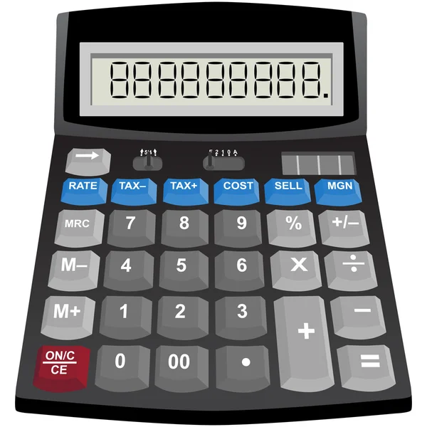 Zonne-aangedreven rekenmachine — Stockvector