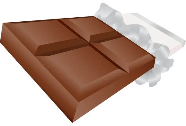 Barra de chocolate chocolate 3D — Vetor de Stock