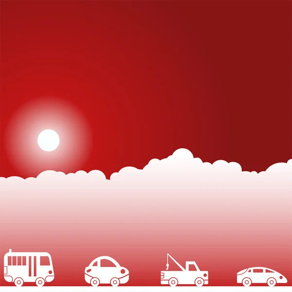 Scena del cielo giorno - Autos — Vettoriale Stock