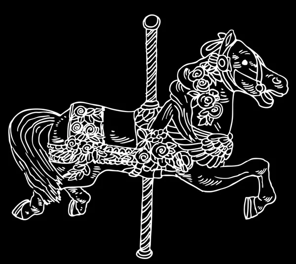 Carusel Horse — Vector de stoc