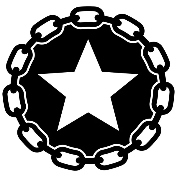 Chain with Star — Stock Vector