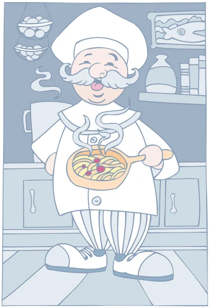 Карикатура шеф-повара — стоковый вектор