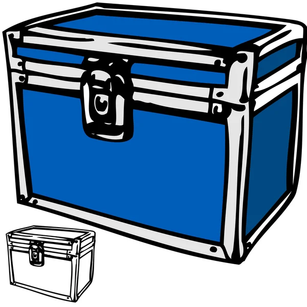 Boîte bleue — Image vectorielle