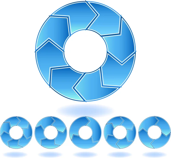 Diagramme bleu Chevron — Image vectorielle