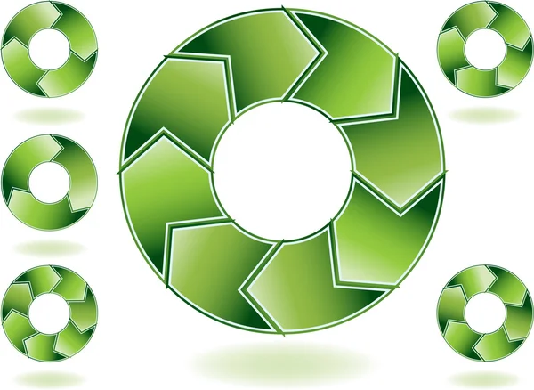 Diagrama verde de Chevron — Archivo Imágenes Vectoriales