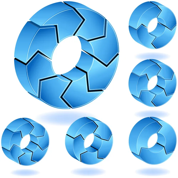 Diagramme bleu Chevron — Image vectorielle