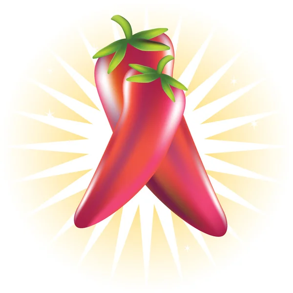 Κόκκινες πιπεριές — Διανυσματικό Αρχείο