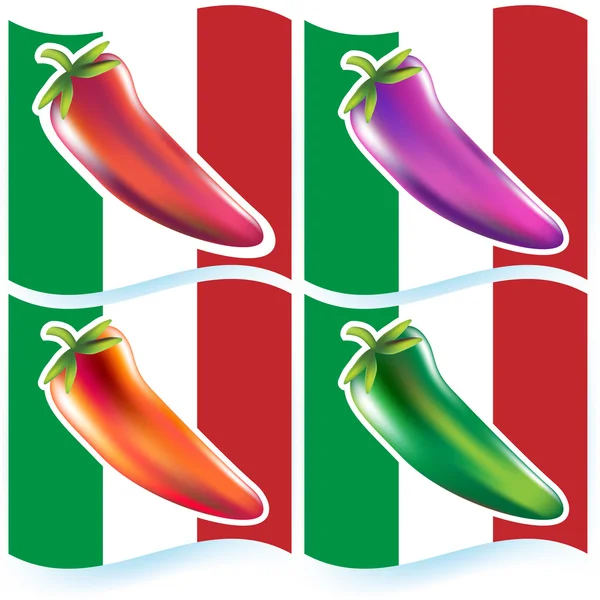 Red Peppers — Stock Vector