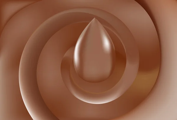 3D csokoládé örvény — Stock Vector
