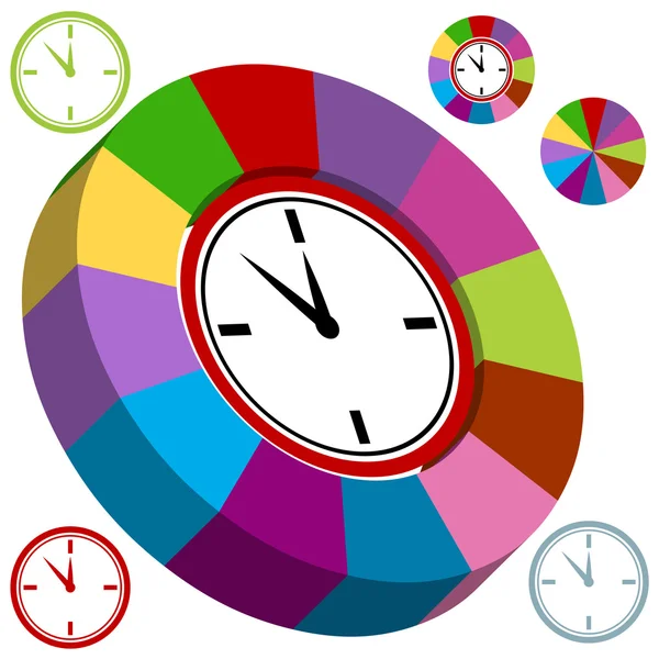 Horloge d'affaires Graphique — Image vectorielle