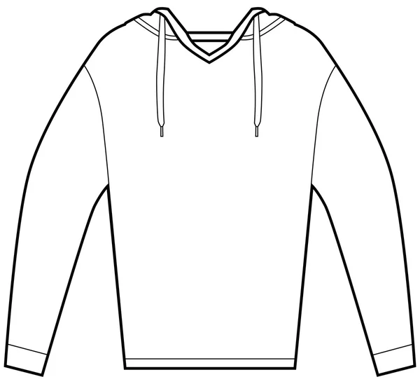 Camicia Pullover con cappuccio — Vettoriale Stock