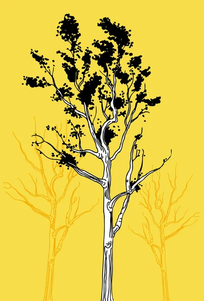 Skinny Tree — Stock Vector
