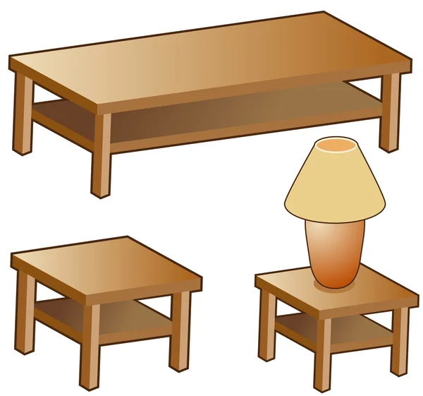 Столы и лампы — стоковый вектор