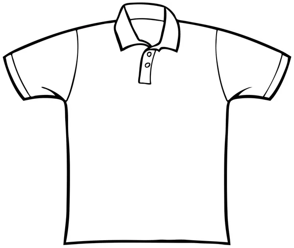 Kragen-T-Shirt — Stockvektor