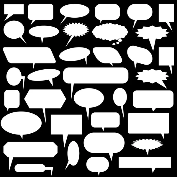 Sohbet kabarcık Icon set — Stok Vektör