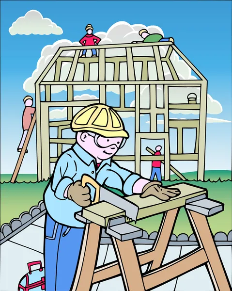 Travailleurs de la construction — Image vectorielle