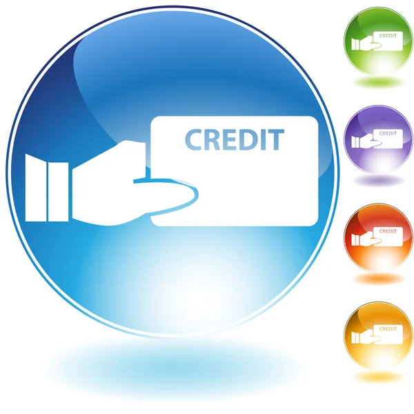 Cartão de crédito Crystal Icon — Vetor de Stock