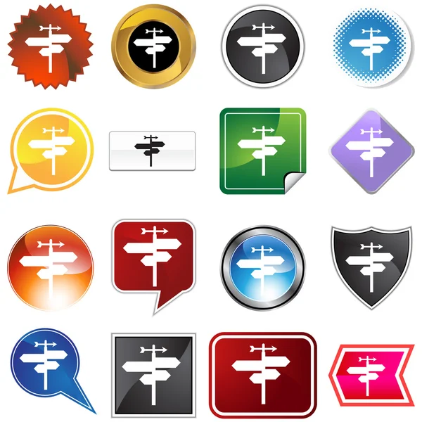 Conjunto de iconos de cruce — Vector de stock