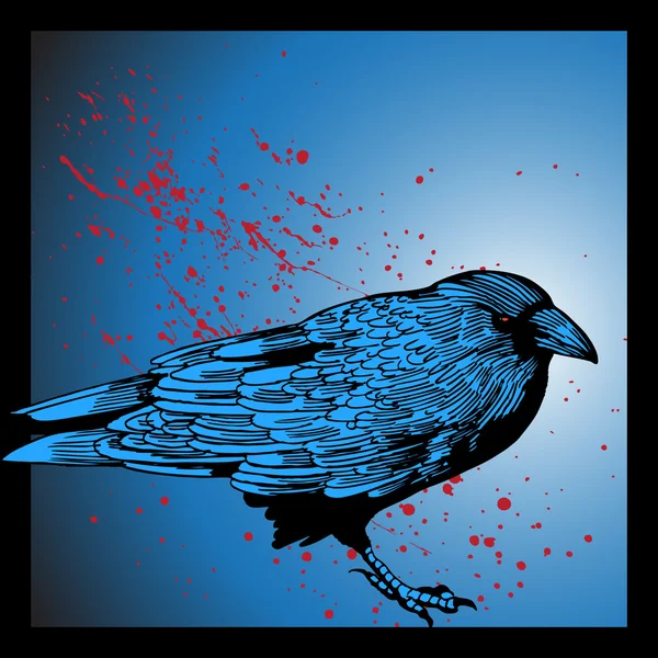 Corbeau maléfique — Image vectorielle