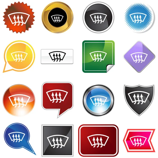 Defrosting Icon Set — Stock Vector