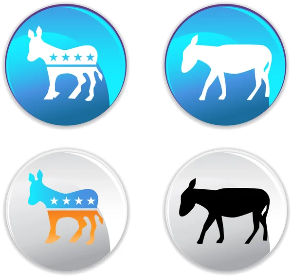 Campaign Party Buttons — Stock Vector