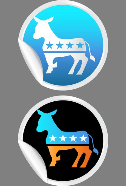 Campagne partij stickers — Stockvector