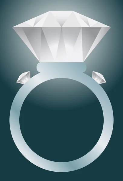Diamond Ring — Stock Vector