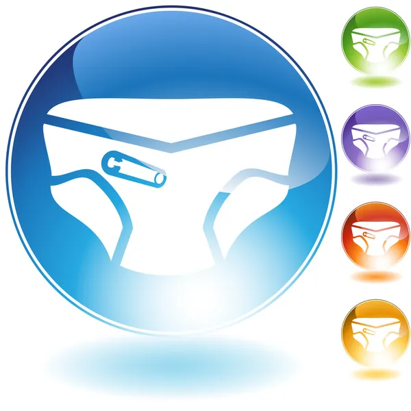 Diaper Crystal Icon — Stock Vector